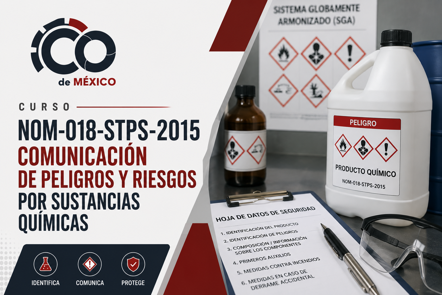 CURSO NOM-018-STPS-2015 COMUNICACION DE PELIGROS Y RIESGOS POR SUSTANCIAS QUIMICAS