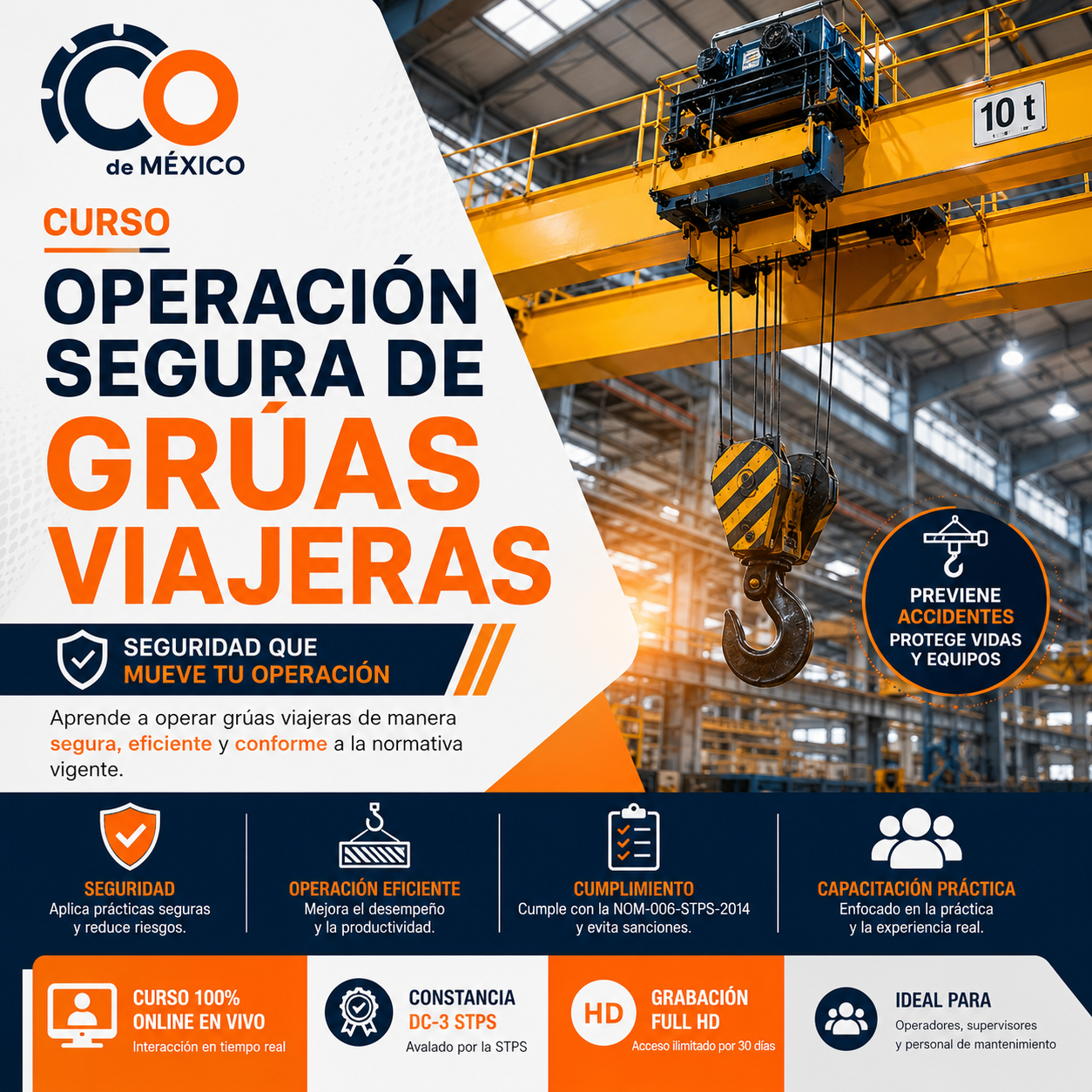 CURSO OPERACIÓN SEGURA DE GRÚAS VIAJERAS
