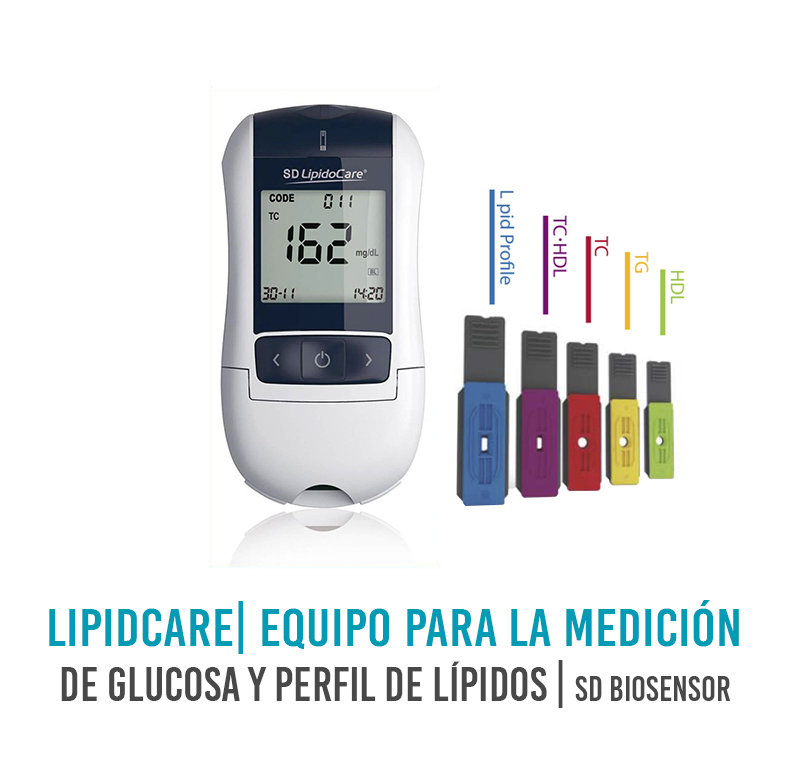 LIPIDCARE Equipo para la medición de Glucosa y Perfil de Lípidos SD Biosensor